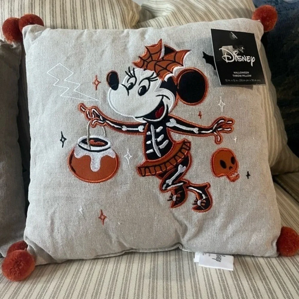 Celebrate Together Halloween Mickey and Minnie Pillows Embroidered Throw Pillows